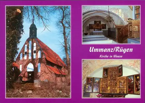 Ansichtskarte Insel Ummanz Dorfkirche Waase 2000