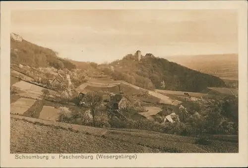 Ansichtskarte Rinteln Umlandpartie, Paschenburg Wesergebirge 1923 