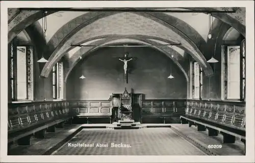 Ansichtskarte Seckau Kapitelsaal Abtei 1938 