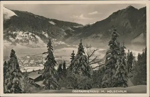 Ansichtskarte Oberammergau Partie an der Kolbenalm 1932 