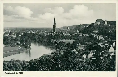 Ansichtskarte Landshut Blick auf die Stadt 1932