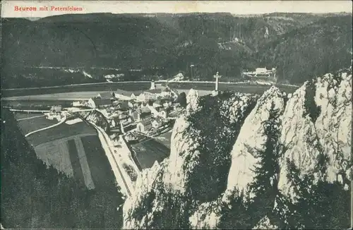 Ansichtskarte Beuron Blick auf die Stadt 1911 