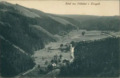 Bärenfels (Erzgebirge)-Altenberg (Erzgebirge) Blick ins Pöbeltal 1913 