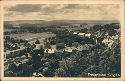 Ansichtskarte Frauenstein (Erzgebirge) Blick über die Stadt 1932 