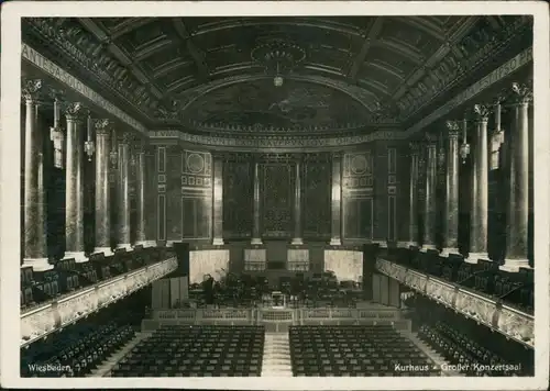 Ansichtskarte Wiesbaden Großer Konzertsaal - Kurhaus 1936 