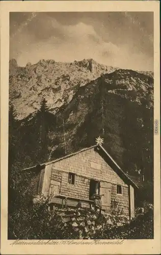 Ansichtskarte Mittenwald Mittenwalder Hütte am Karwendel A.V.S. 1928
