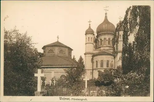 Ansichtskarte Weimar Partie an der Fürstengruft 1919 