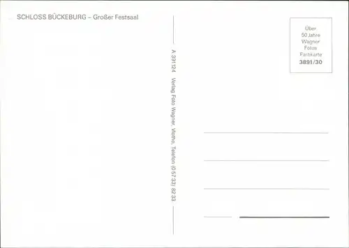 Ansichtskarte Bückeburg Fürstliches Schloss - großer Festsaal 1995