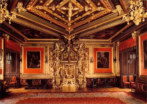Ansichtskarte Bückeburg Fürstliches Schloss - Goldener Saal 1994