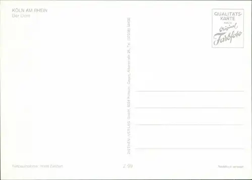 Ansichtskarte Köln Kölner Dom 1995