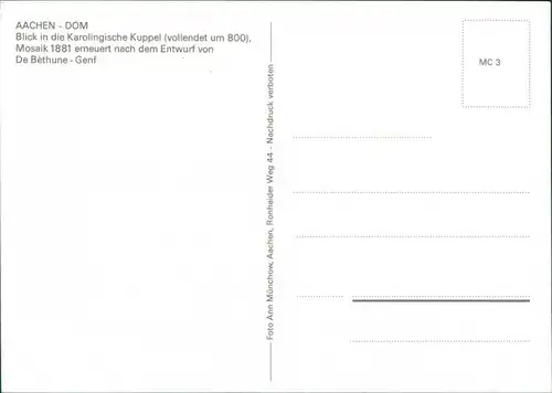 Ansichtskarte Aachen Aachener Dom - Karolingische Kuppel 1995