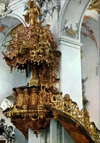 Ansichtskarte Amorbach Abteikirche - Kanzel in der Abteikirche 1995