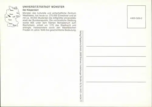 Ansichtskarte Münster (Westfalen) Kiepenkerl - Denkmal 1988
