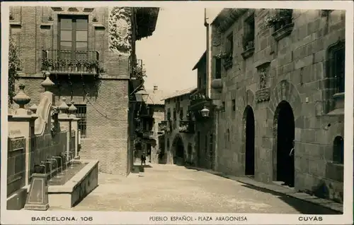 Postales Barcelona Cuyas - Plaza Aragonesa 1928 