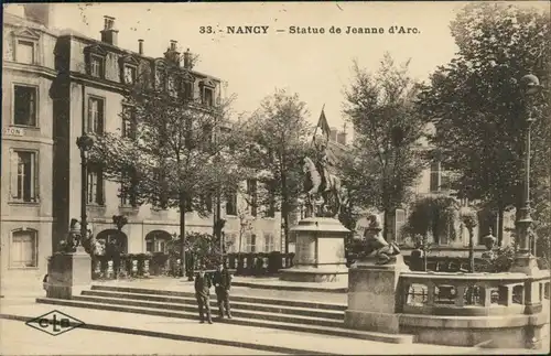 CPA Nancy Straßenpartie Statue de Jeanne s Arc 1924 