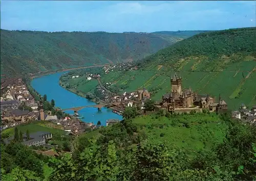 Ansichtskarte Cochem Kochem Blick auf die Stadt und Reichsburg 1995