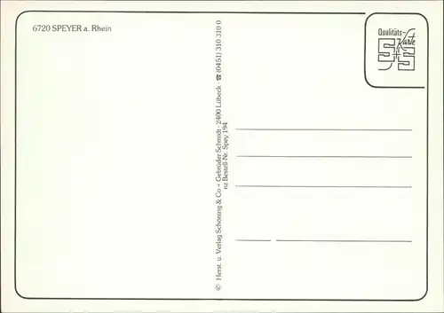 Ansichtskarte Speyer Teilansicht, Markt, Rathaus 1995