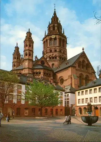 Ansichtskarte Mainz Dom mit Leichhof 1995