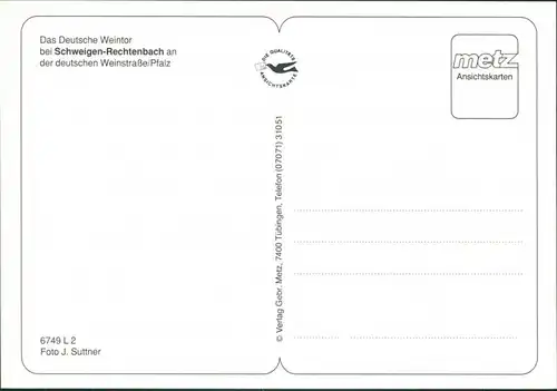 Ansichtskarte Schweigen-Rechtenbach das Deutsche Weintor 1995