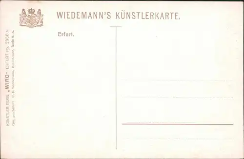 Ansichtskarte Erfurt Künstlerkarte - Blick auf die Stadt 1912 