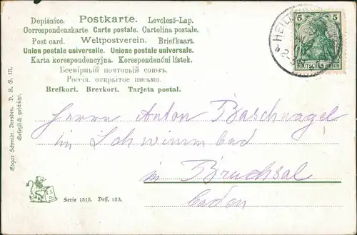 Ansichtskarte  Namenskünstlerkarte - Anton 1912 Passepartout