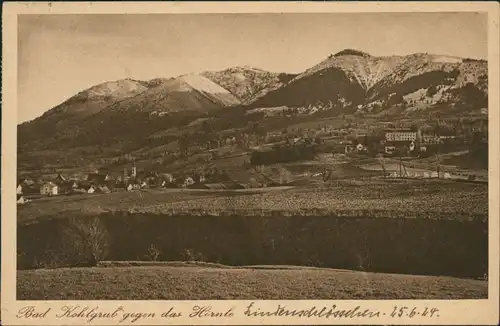Ansichtskarte Bad Kohlgrub Panorama gegen das Hörnle 1924