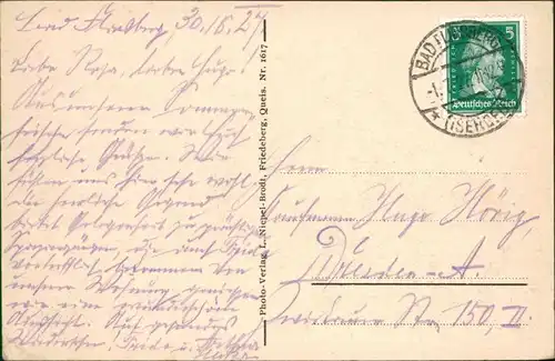 Postcard Bad Flinsberg Świeradów-Zdrój Blick vom Iserkamm 1929 