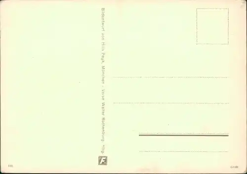  Kleiner Mann zieht in die Welt - Künstlerkarte Hilla Peyk 1930 