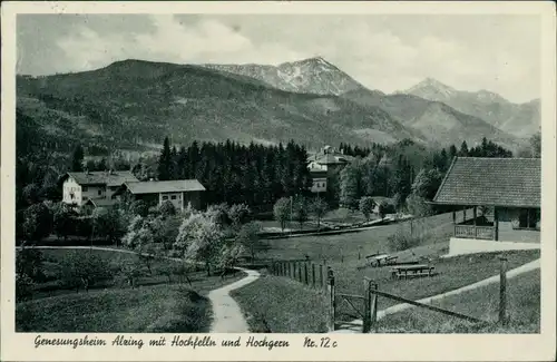 Ansichtskarte Siegsdorf Alzing Partie am Genesungsheim 1934 