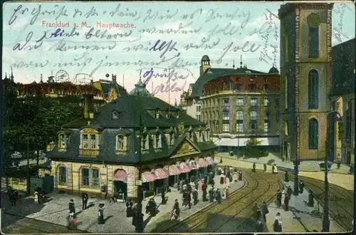 Ansichtskarte Frankfurt am Main Partie an der Hauptwache 1913 