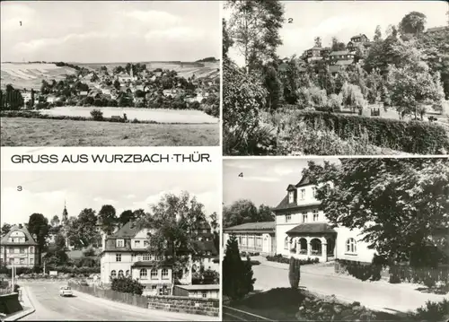 Ansichtskarte Wurzbach Park, Panorama, Klubhaus, Rathaus 1976