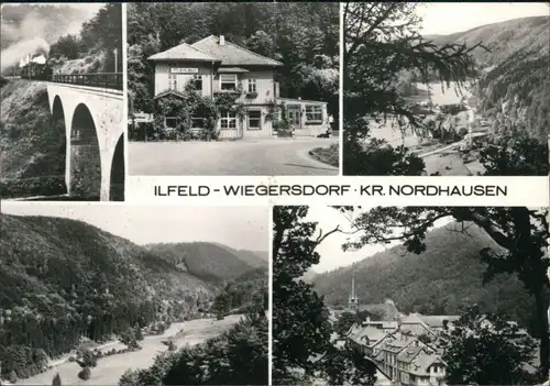 Ansichtskarte Ilfeld-Wiegersdorf Brücke, Panorama, Landschaft 1983