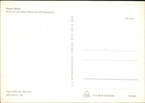 Ansichtskarte Oybin Berg Oybin mit Berggasthof 1966