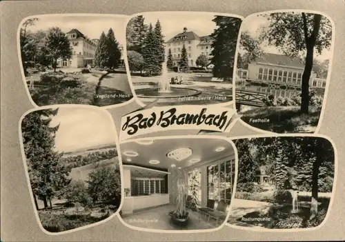 Bad Brambach Kurhäuser, Festhalle, Schillerquelle, Radiumquelle 1964