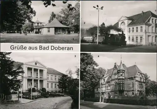 Ansichtskarte Bad Doberan Kamp, Schmalspurbahn, Sanatorium, Stadtmuseum 1986