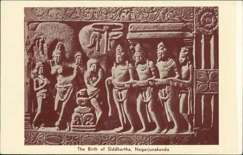 Ansichtskarte  The Birth of Siddhartha, Nagarjunakonda Relief 1965