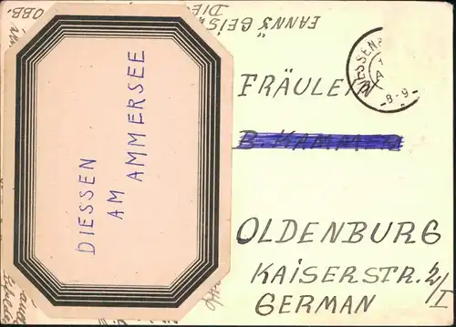 Ansichtskarte Dießen am Ammersee (Diessen) Kloster innen 1932