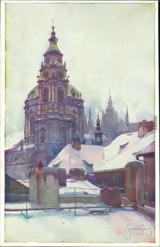 Postcard Prag Praha S malostranských strech 1929