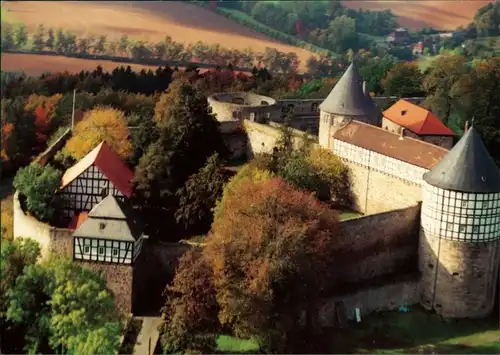 Ansichtskarte Breitenbach am Herzberg Luftbild - Burg/Schloss Herzberg 1994