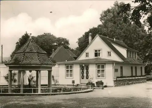 Ansichtskarte Bad Berka Goethe-Brunnen mit Trinkhalle 1970