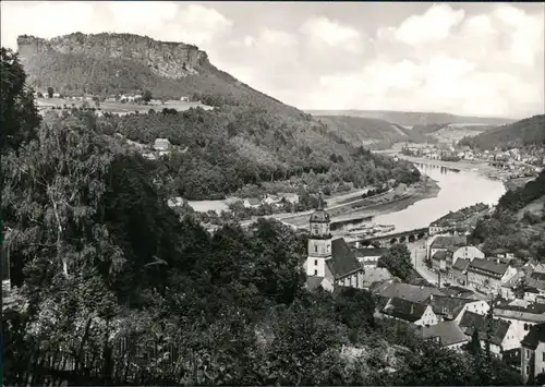 Königstein (Sächsische Schweiz) Lilienstein und Blick auf Königstein 1976