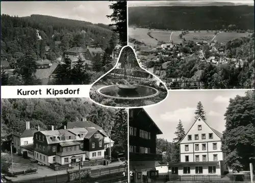 Kipsdorf-Altenberg (Erzgebirge) HOG "Tellkoppe", Erholungsheim, Panorama 1981