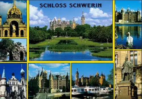 Ansichtskarte Schwerin Schweriner Schloss 2000
