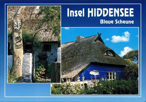 Insel Hiddensee-Hiddensee Hiddensjö, Hiddensöe Blaue Scheune 1995