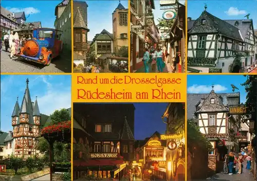 Ansichtskarte Rüdesheim (Rhein) Rund um die Drosselgasse 1995