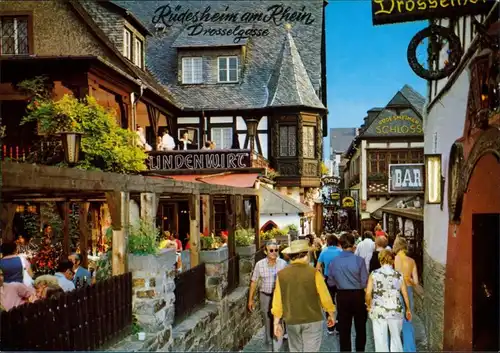 Ansichtskarte Rüdesheim (Rhein) Drosselgasse 1993