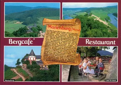 Ansichtskarte Zell/Mosel Bergcafé-Restaurant Marienburg 1995