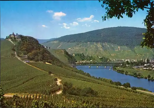 Ansichtskarte Bullay Blick auf den Ort mit Marienburg 1995