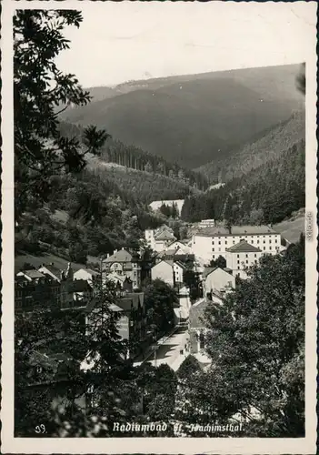 Postcard Sankt Joachimsthal Jáchymov Blick auf den Ort 1939