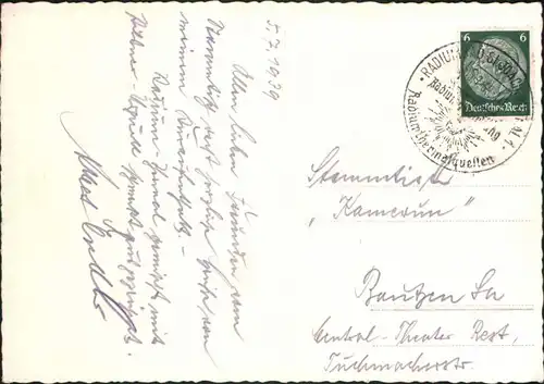 Postcard Sankt Joachimsthal Jáchymov Blick auf den Ort 1939